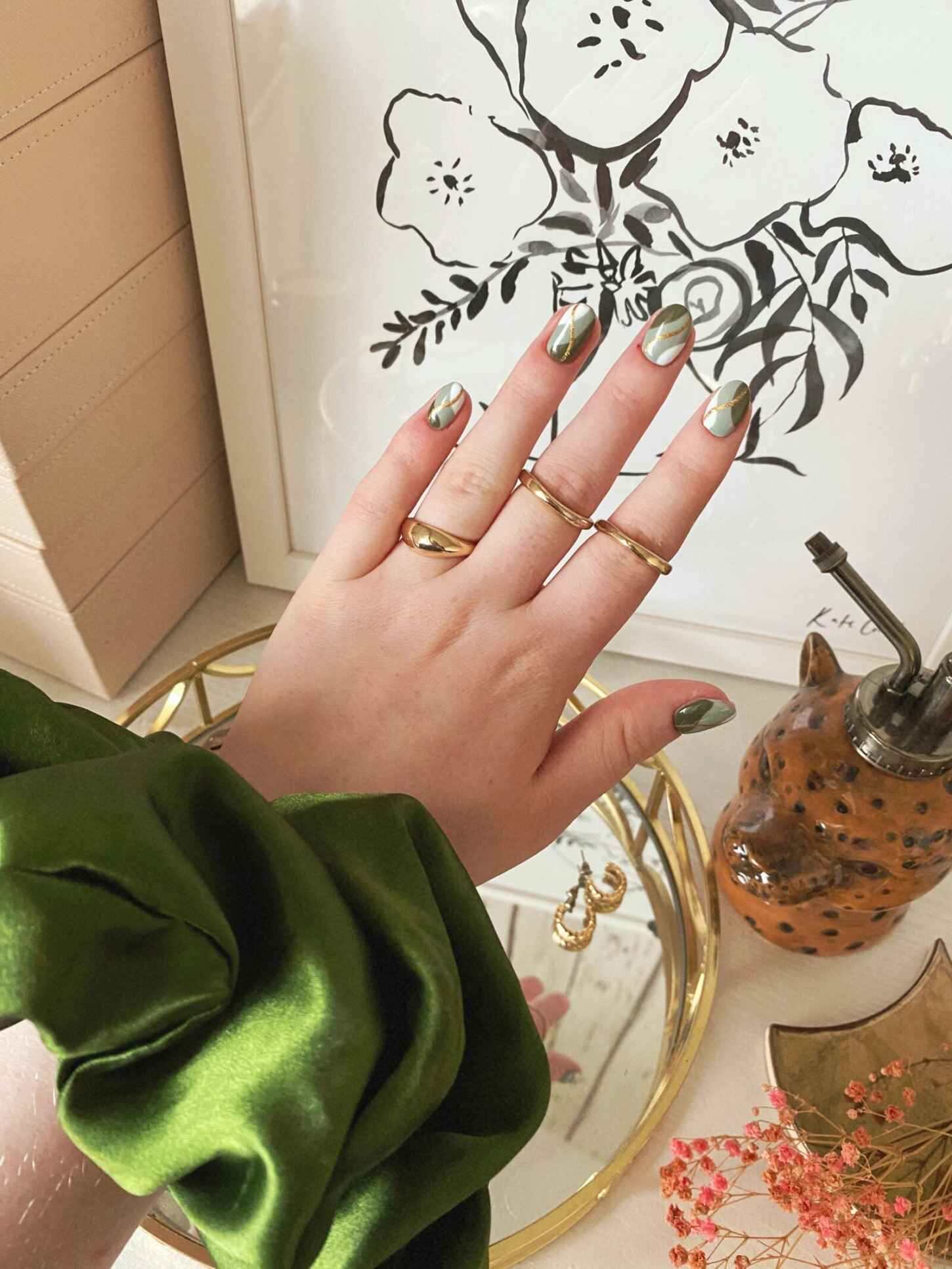 The sage and olive nail art combo you need for summer - BEFFSHUFF