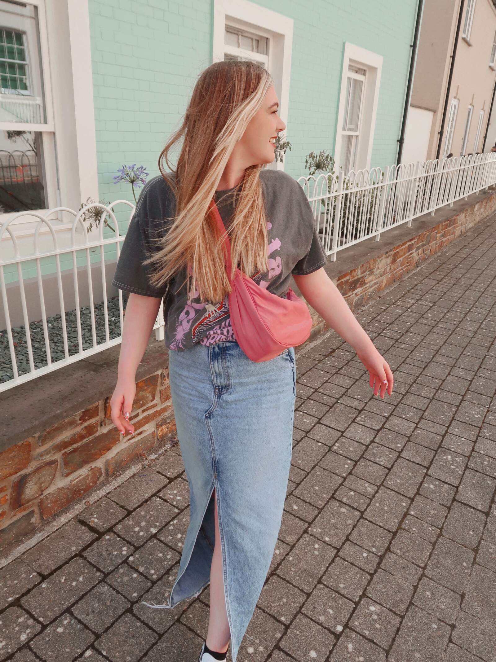 Denim maxi skirts are everywhere - but can you walk in them? — That's Not  My Age