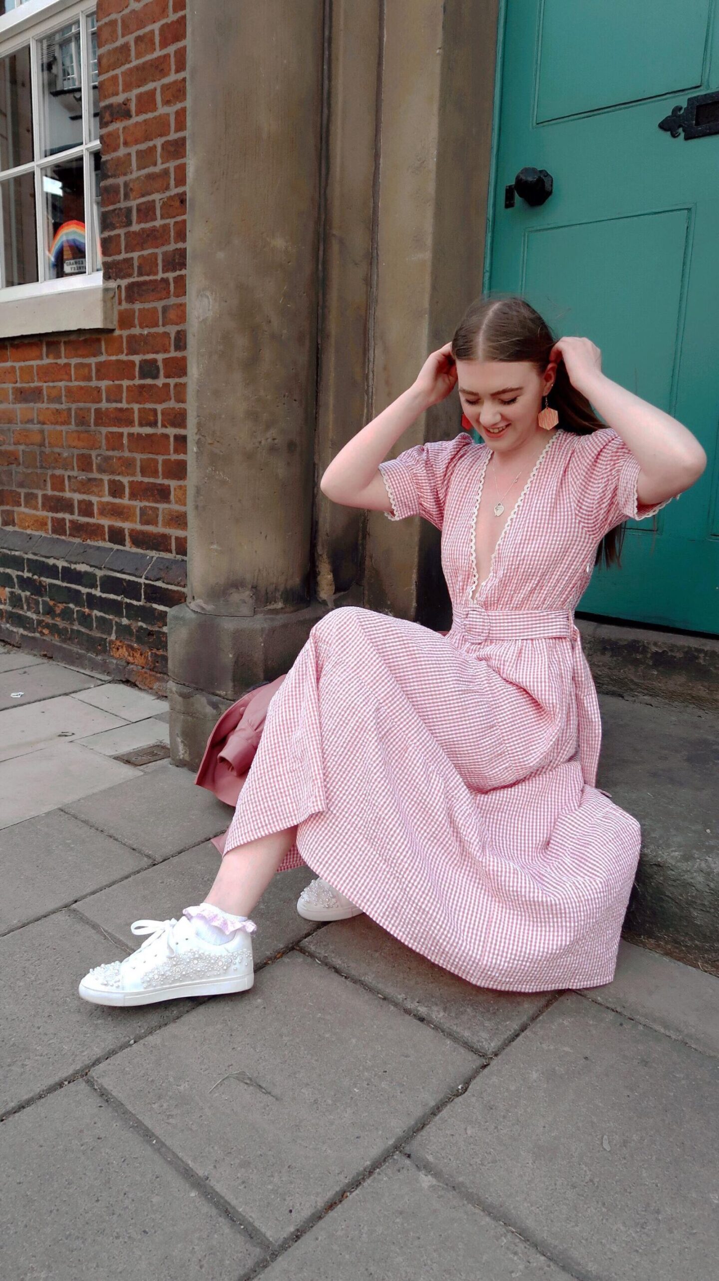 The pink puff sleeve midi dress I'm wearing this summer - BEFFSHUFF