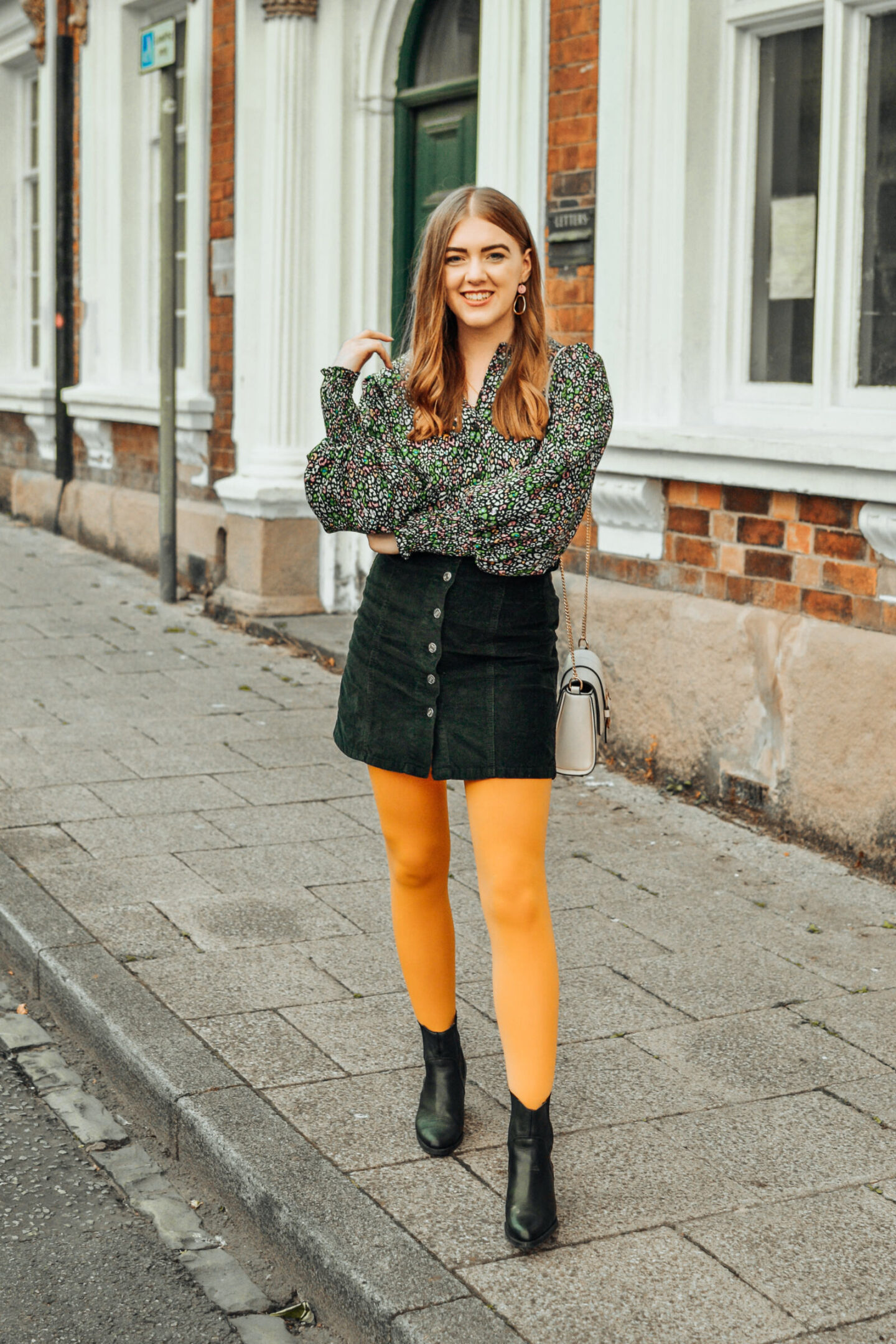 Outfit of the Day: I hope God likes my Mustard Tights - Garnerstyle