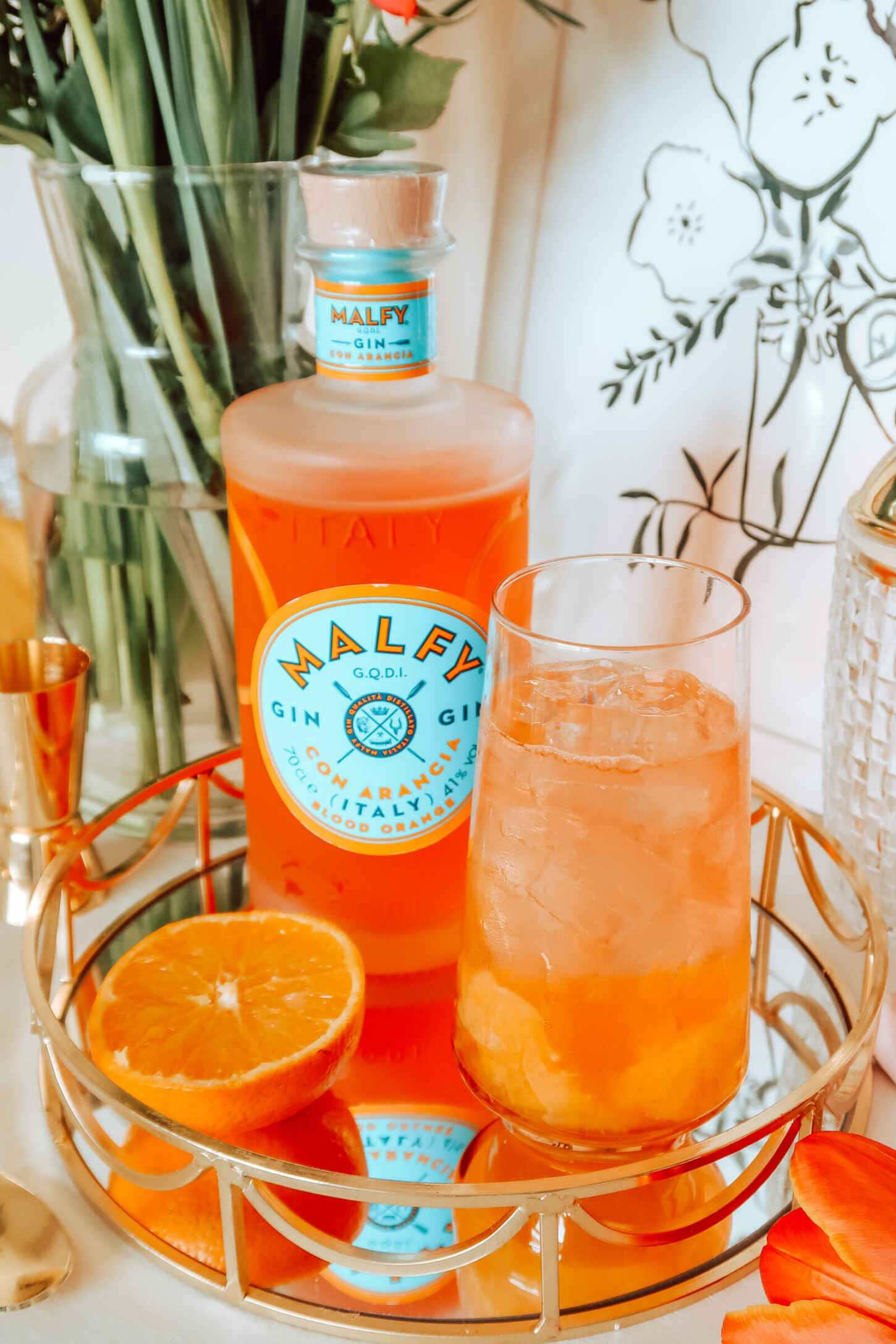 Blood Orange and Elderflower Gin Collins recipe BEFFSHUFF
