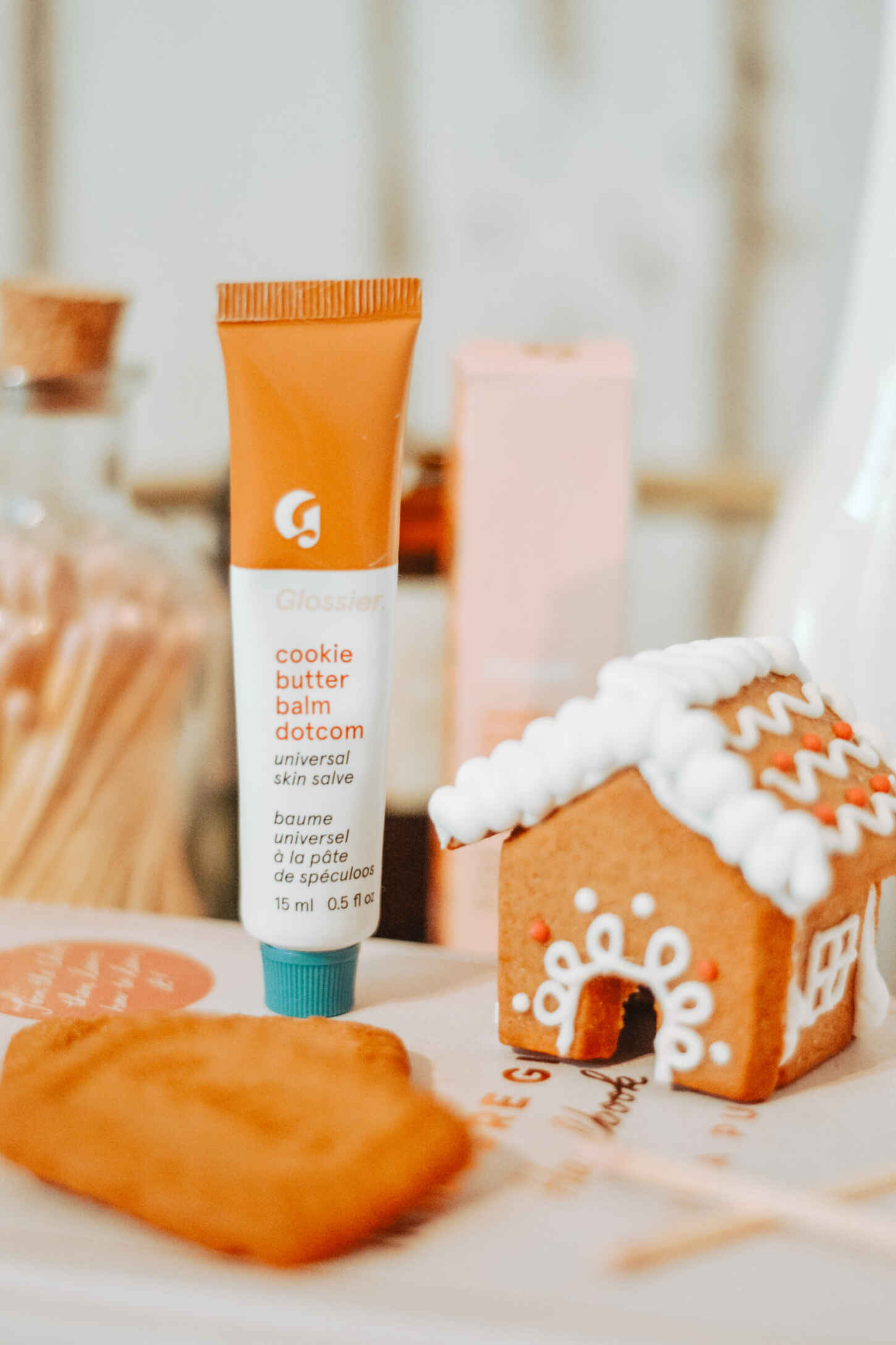 Glossier Cookie Butter balm dotcom smells just like Loftus biscuits