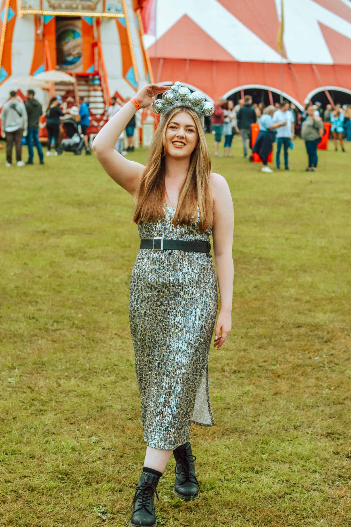 Disco ball headdresses and leopard print - what I wore to Tramlines 2022 -  BEFFSHUFF